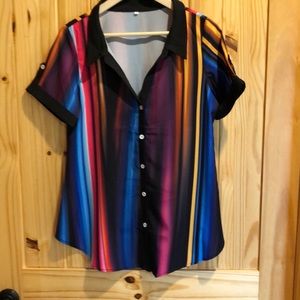 Colorful summer blouse NWOT